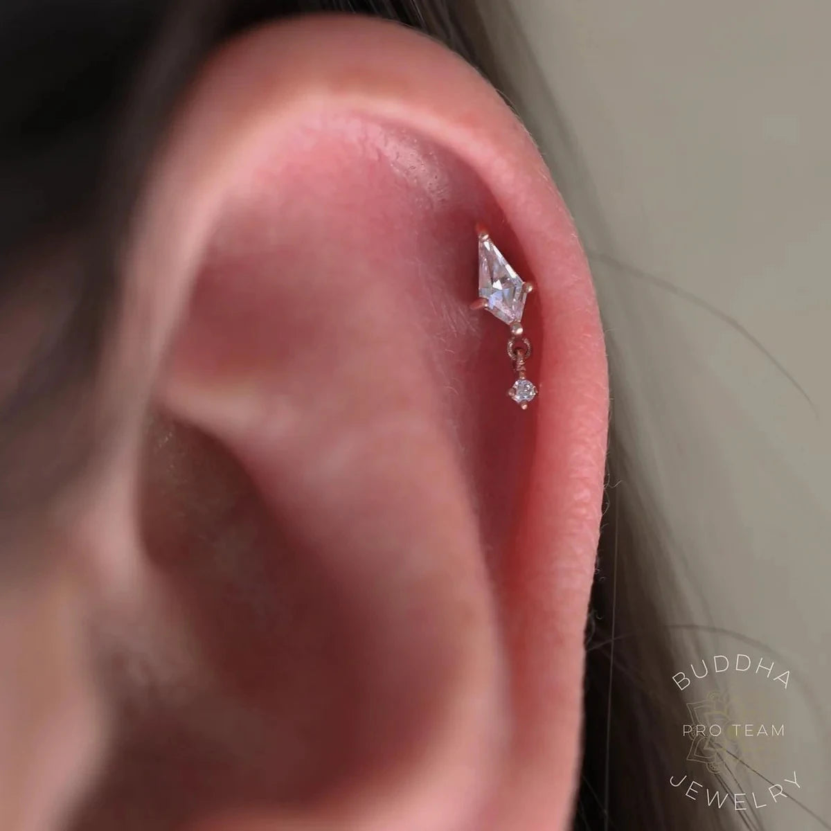 Aide 925 Sterling Silver 1pc Geometry Multi Piercing Stud Earrings For Women K Gold Simple Elegant Tassel Jewelry Gift Pendiente