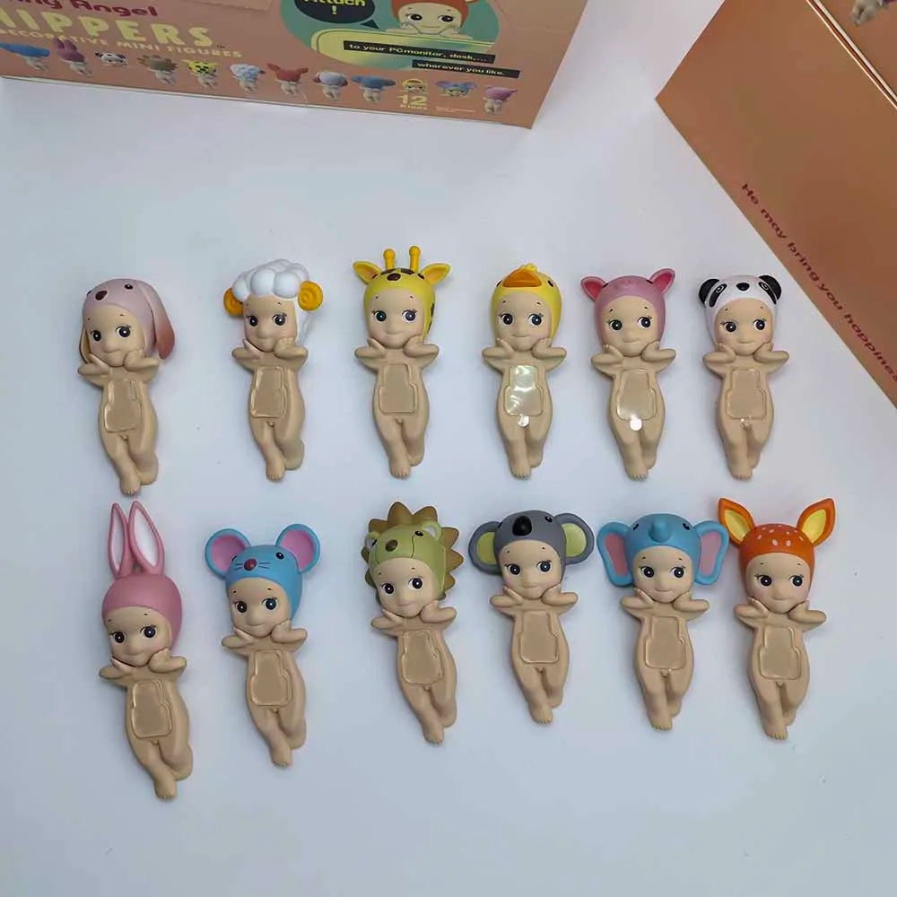 ホットな高品質ソニーエンジェルヒッパーミニフィギュア動物シリーズブラインドボックスPVCおもちゃファンデスクトップ電話車の装飾人形ギフト