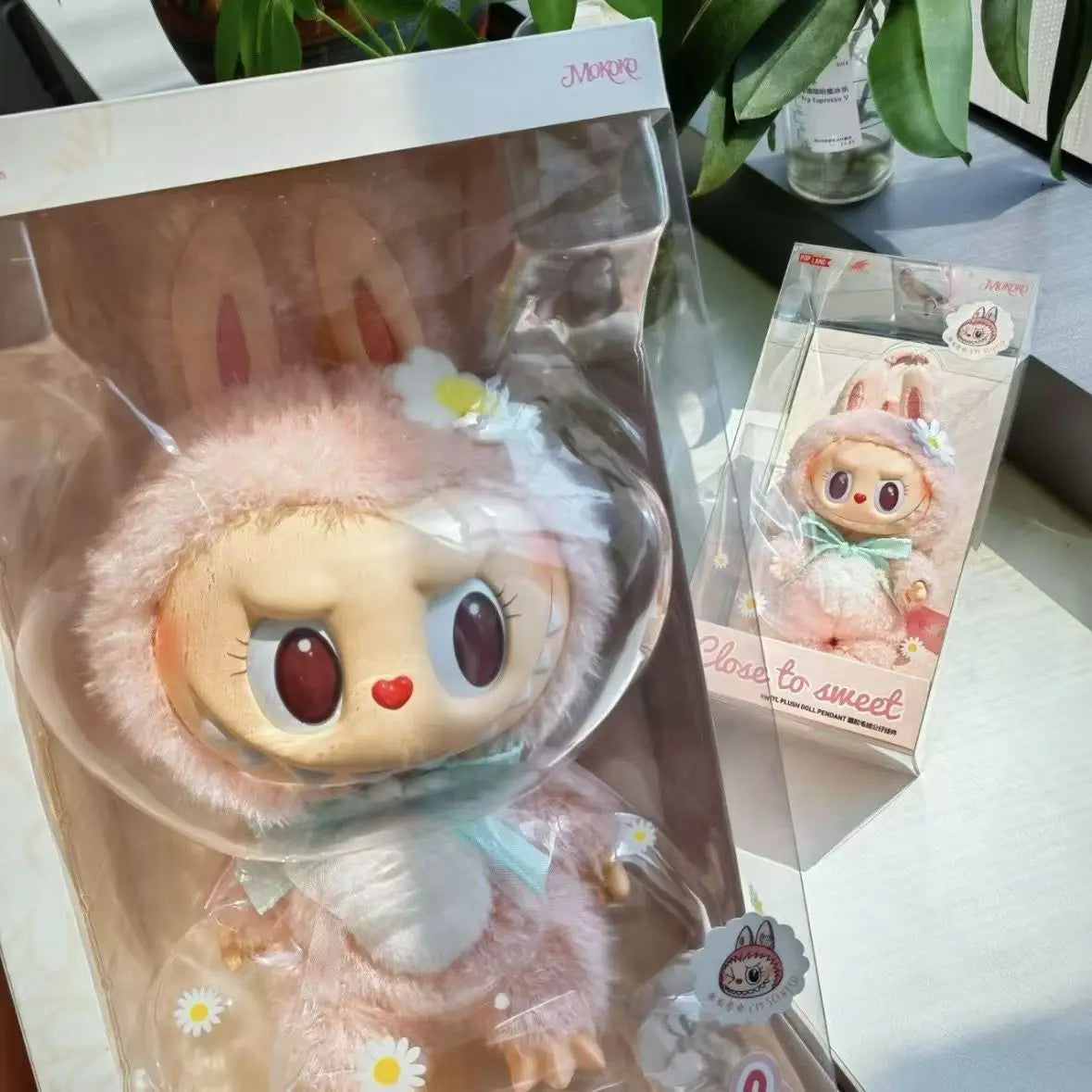 Limited Kawaii Pink Mokoko 1st Spring Flower Sweetheart Vinyl Doll Backpack Pendant Decoration Doll Amusement Park