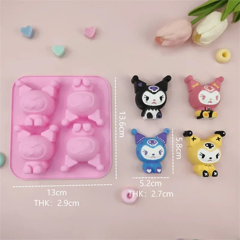 sanrio daily necessities ice cube molds, anime cartoon Kuromi Cinnamoroll My Melody character creative shape kitchen tool molds