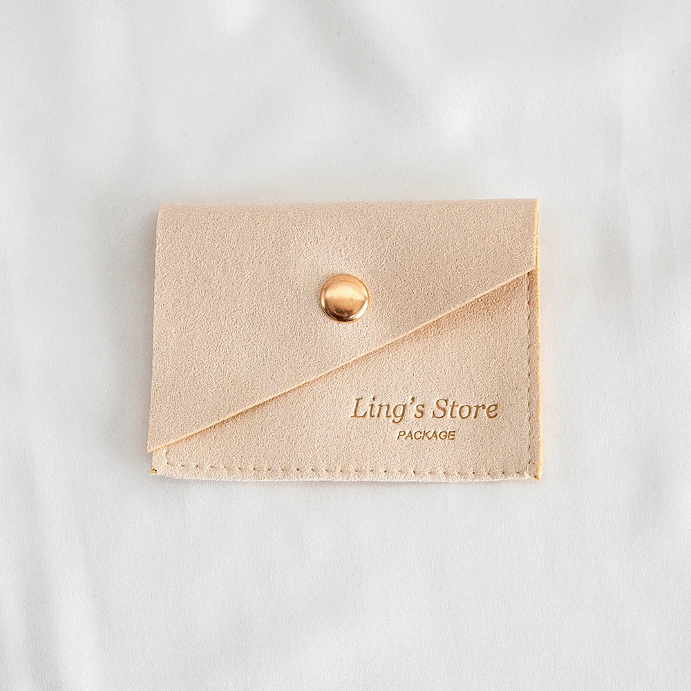 100Pcs Luxury Dark Green Microfiber Gold Snap Bag Envelope Button Purse Pouch For Ring Earrings Headset Coin Soap Gift Organizer