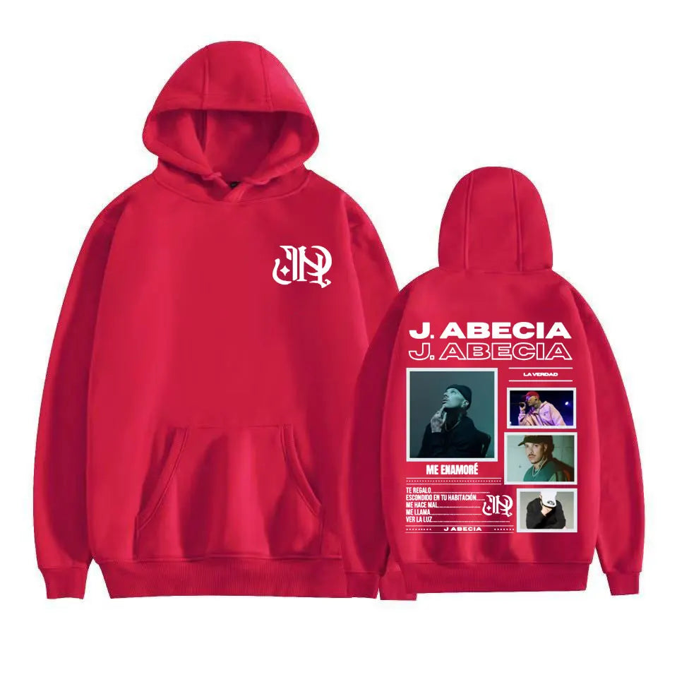 Rapper J Abecia La Verdad Album Tour Hoodies Men Women Harajuku Hip Hop Music Sweatshirt Casual Long Sleeve Pullovers Streetwear