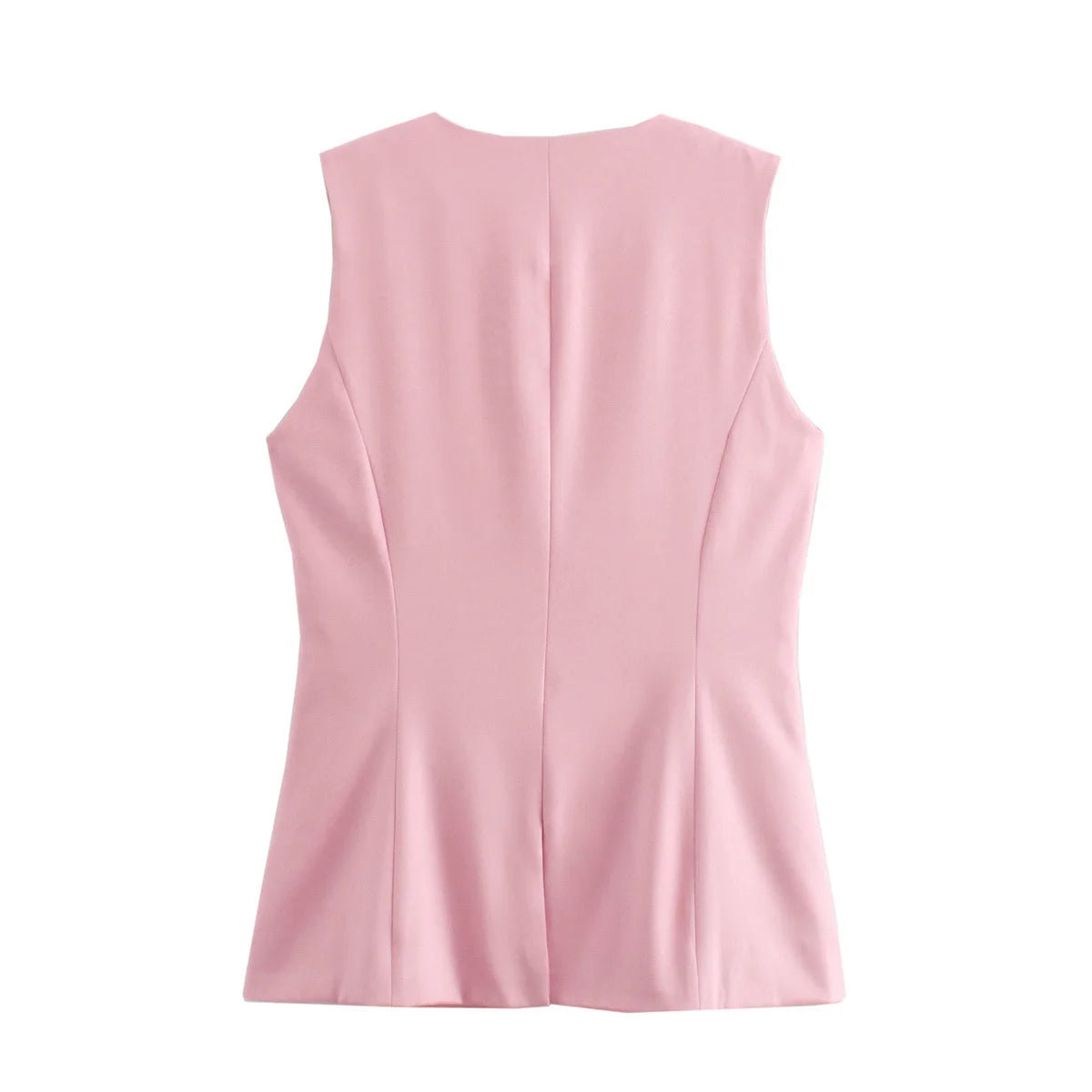 MUJER 2025 White Sleeveless Vest Women Button Summer Vests for Women Jacket Pink Vest Top Women Streetwear Women's Tailored Vest