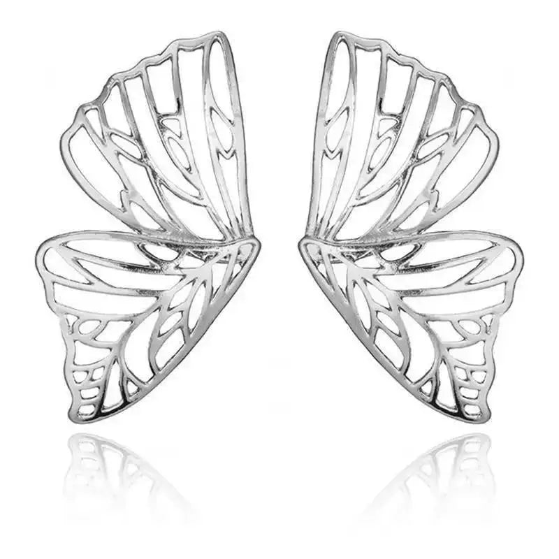 925 Silver Needle Korean Fashion Leaf Flower Earrings For Women Metal Earings Jewelry 2025 Trending Women's Gold Color Earrings