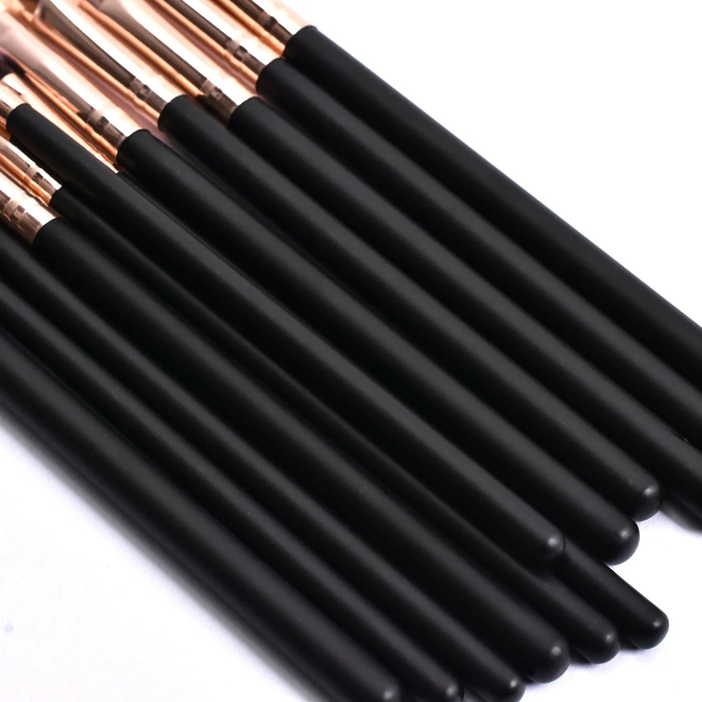 Eyeshadow Makeup Brushes Custom Logo Black Handle Vegan Make Up Brush 12pcs/set Free Private Label Beauty Tools Wholesale 10sets