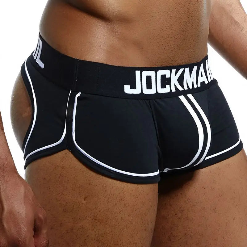 Men's Panties Jockstraps Men Underwear Gay Thong Man Boxer Shorts Underpants Slip Sexy Cotton Pouch Cuecas Gay Thongs G String