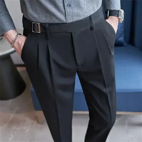 Men's Suit Pants, Fashion Slim Dress Trousers ,White Black Blue Green Pantalones Hombre Fall/Winter Male Pant, 2025 New
