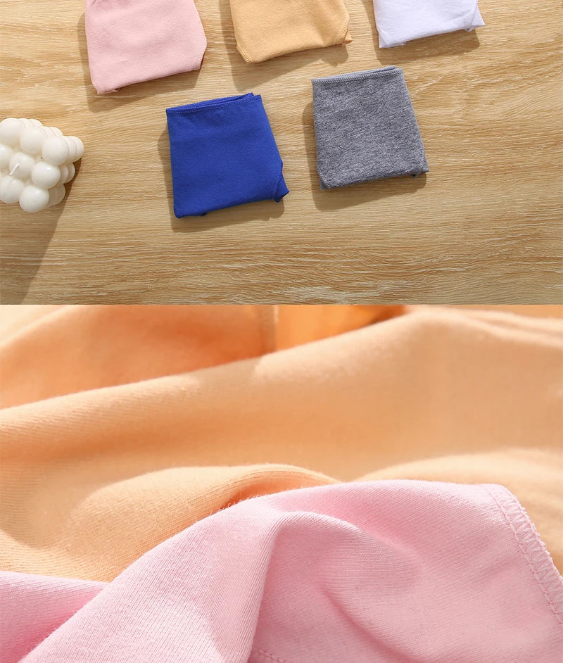 FINETOO 5PCS/Set M-XXL Panties Women Cotton Lingerie Woman Underwear Sexy Femme Underwear Girls Underpant Panty 7 Solid Colors