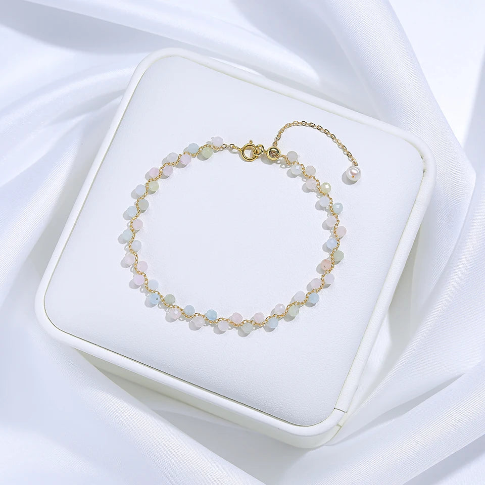 3MM Natural Stone Tourmaline Bracelet For Women on Hand Jewelry Party Wedding Luxury Gift AmethystSet Handmade New In