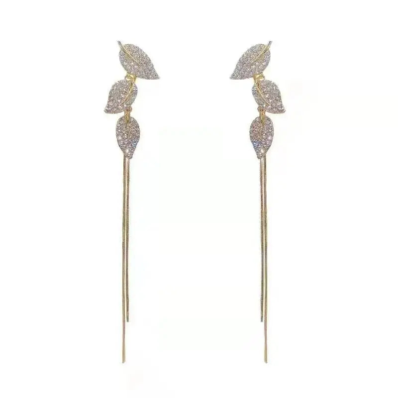 925 Silver Needle Korean Fashion Long Chain Tassel Earrings For Women Metal Earing Jewelry 2025 Trending Women's Drop Earrings