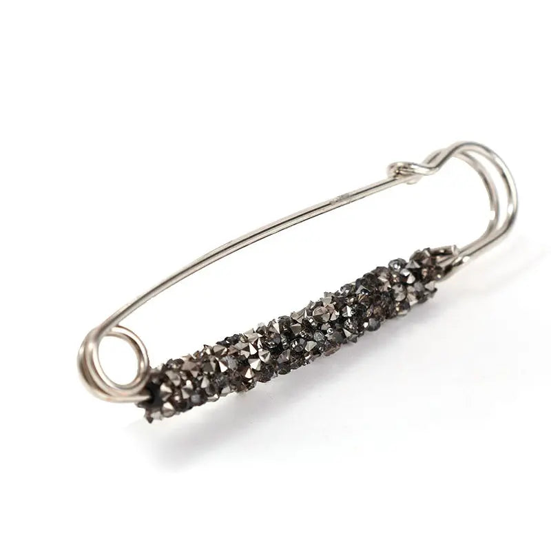 Fashion Crystal Pin Waist Buckle Fixed Strap Charm Safety Brooch Anti Fall Sweater Cardigan Clip Chain Pearls Brooches Jewelry