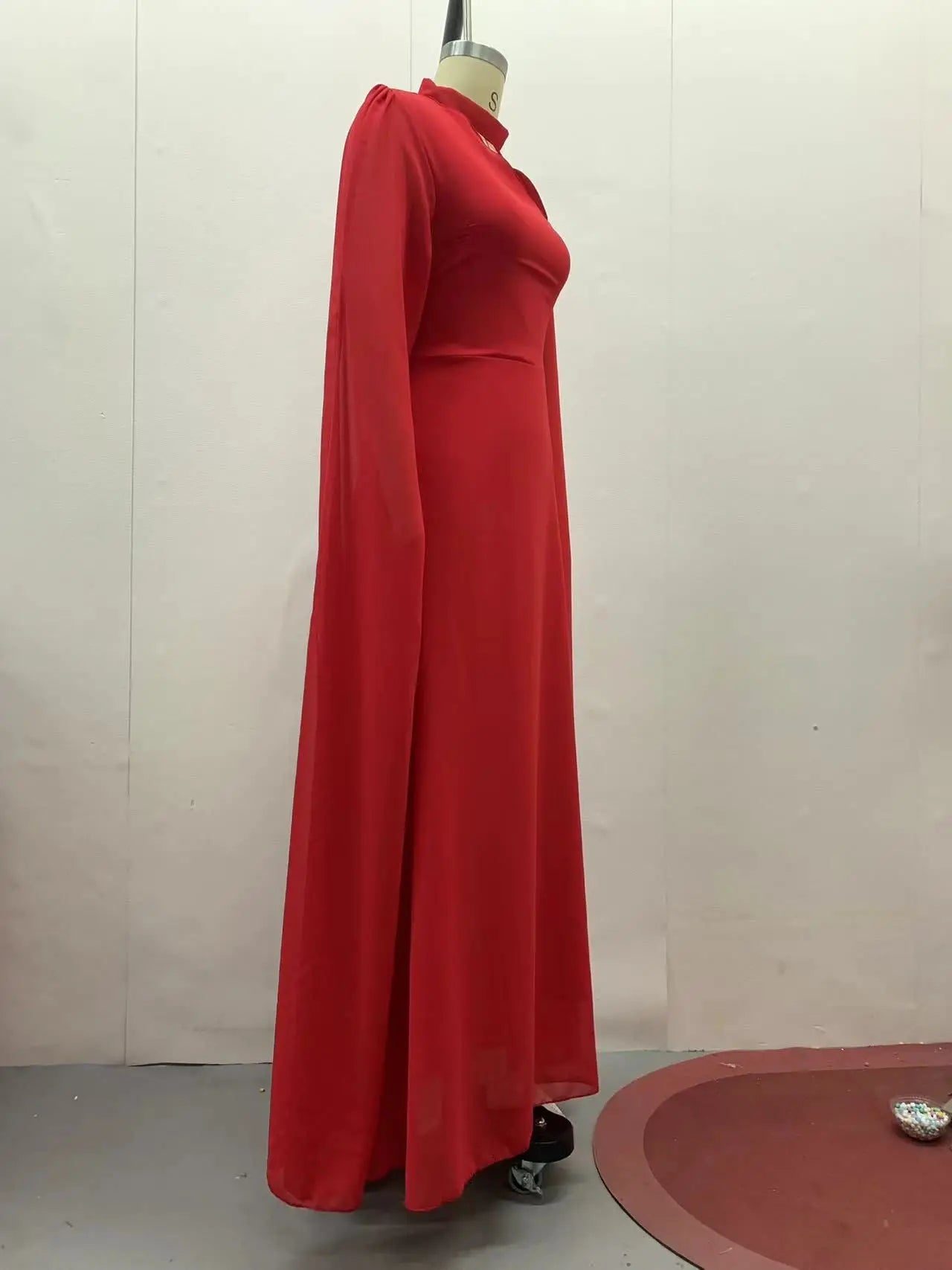 Party Dresses Women Long Dress Round Collar Solid Color Lace Up Tight Waist A Line 2025 Female Vestidos Temperament Maxi Gown