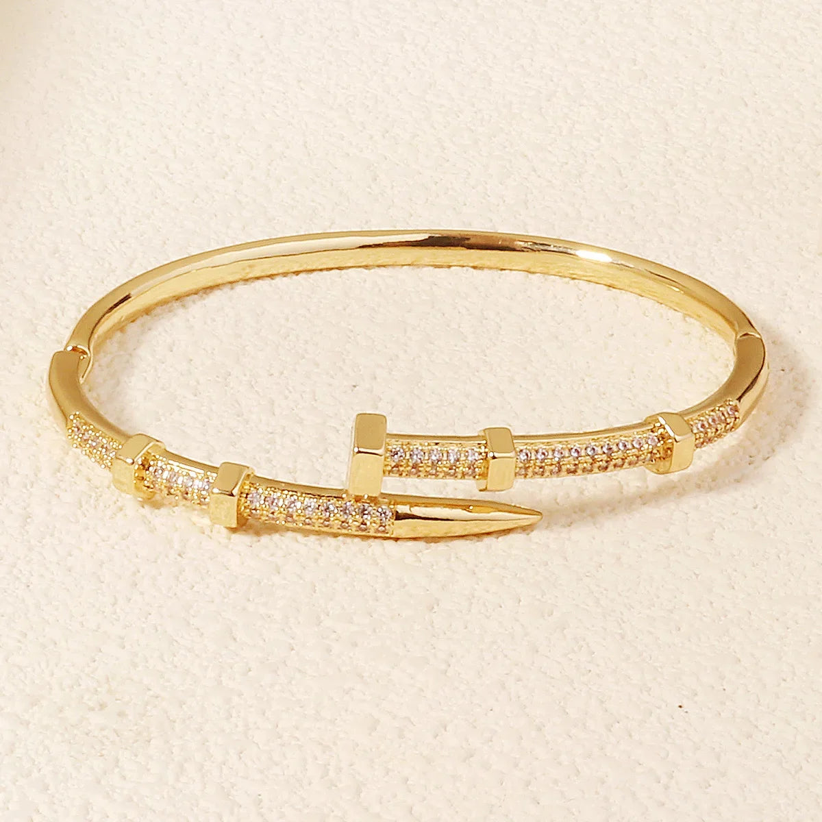 Female Jewelry Nail Bracelets Trendy Bracelet Zircon Screw Bracelet For Women Everyday Party Festive Jewelry As Gifts