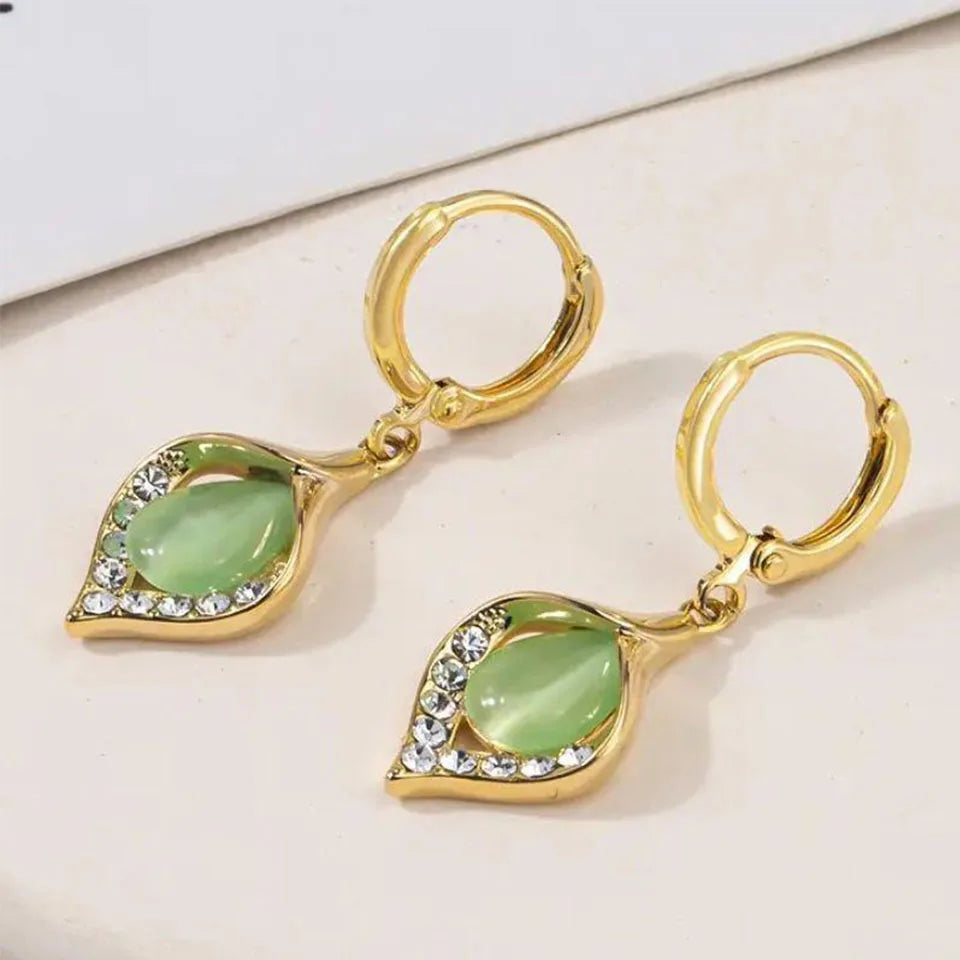 UILZ Stunning Multicolor Zircon Teardrop Earrings For Women - Fine Jewelry For Any Occasion Hoop Earring Women's Party Jewelry