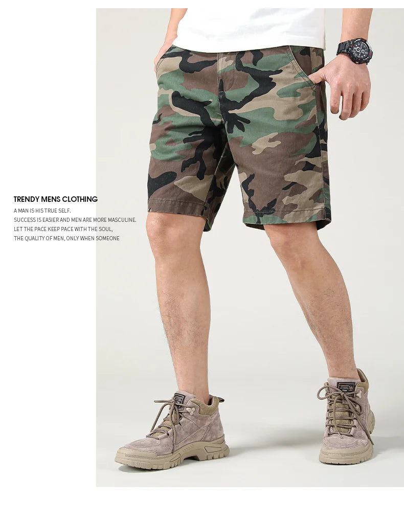 2025 Summer Men's Thin Loose Casual Work Short Pants Simple Wearable Camouflage Wear-resistant Tooling Sports Shorts For Man