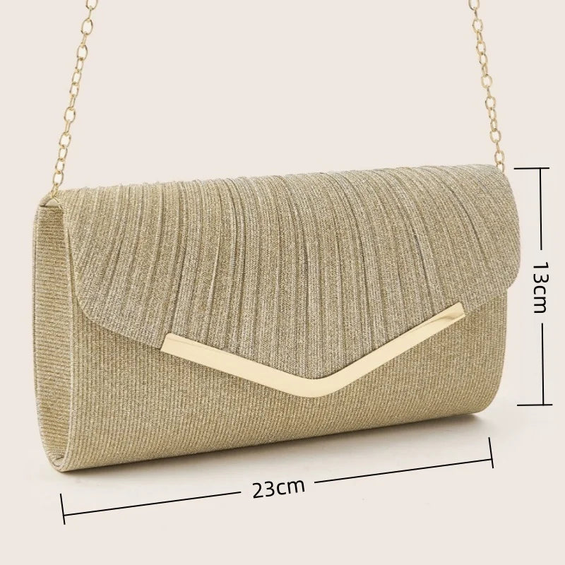 Fashion Elegant Clutch Bag New 2025 Hot Selling Chain Dinner Bag Bride Bridesmaid Lady Handbag Factory Outlet