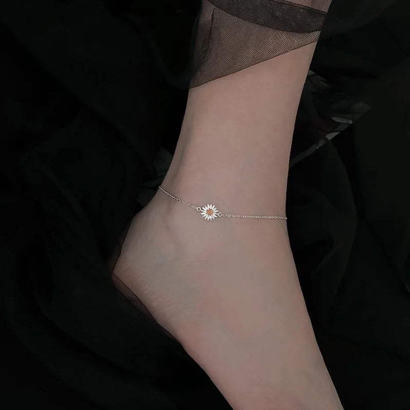 925 Sterling Silver Anklet Fashion Simple Temperament Anklet Birthday Gift For Women Senior Jewelry Accessories