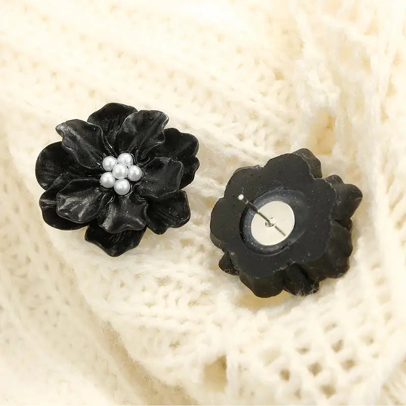 925 Silver Needle Korean Fashion Bowknot Tulip Earrings For Women Jewelry 2025 Trending New Women's White Flower Earrings Brinco