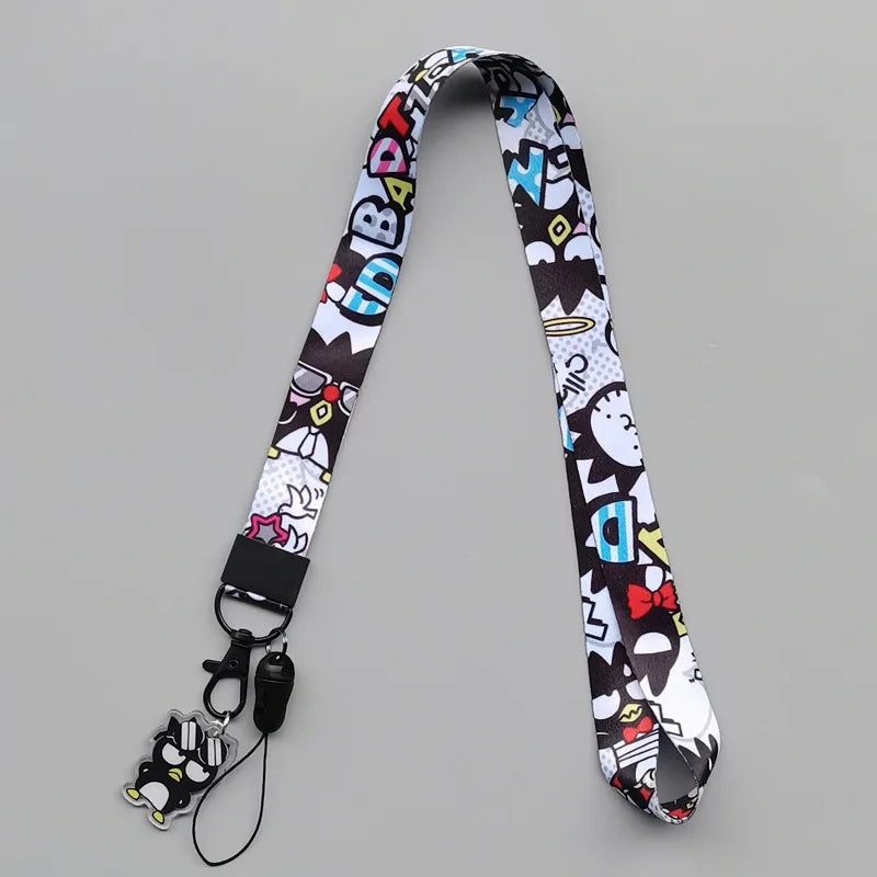 Cute Sanrio Characters Cosplay Accessories Cartoon Neck Strap Lanyard with Phone Strap and Card Holder