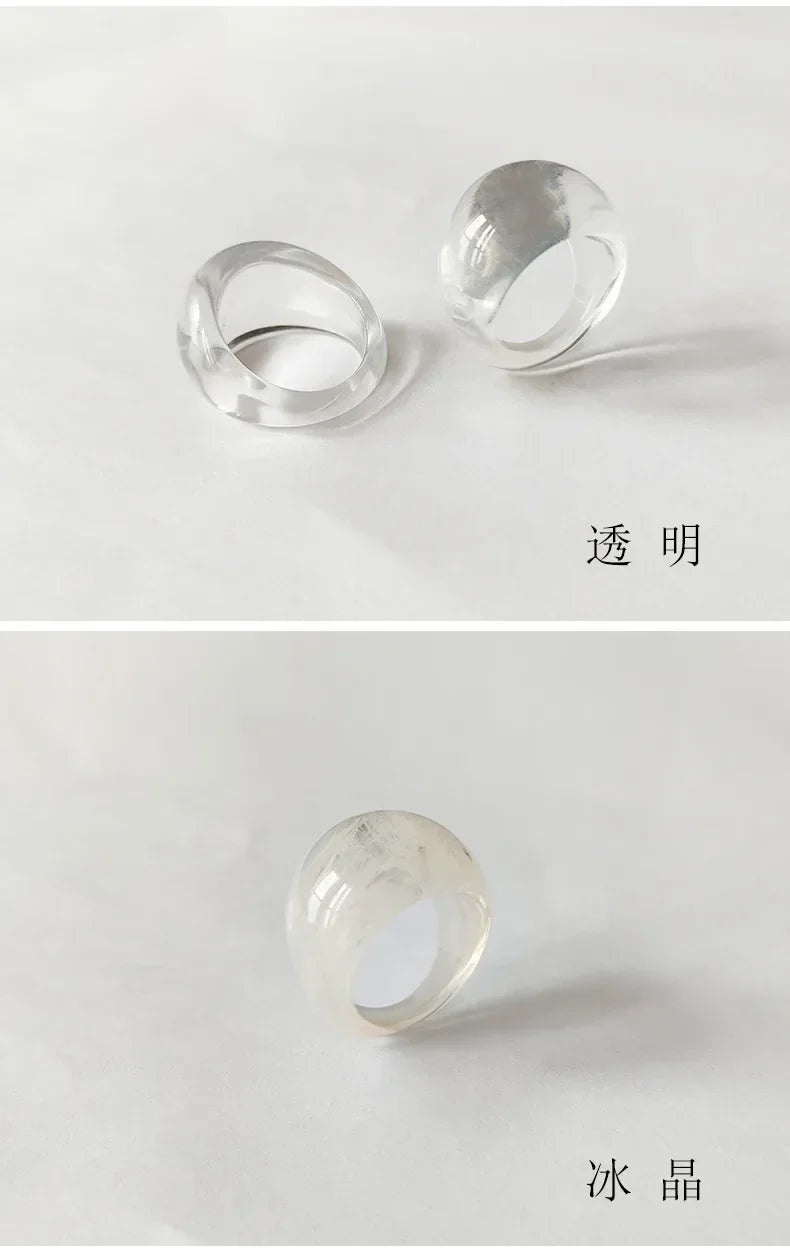 Exaggerated Creative Rings Acrylic Resin Rings for Woman Girls y2k Fashion Jewelry Accessories Party Dress Jewelry mens rings