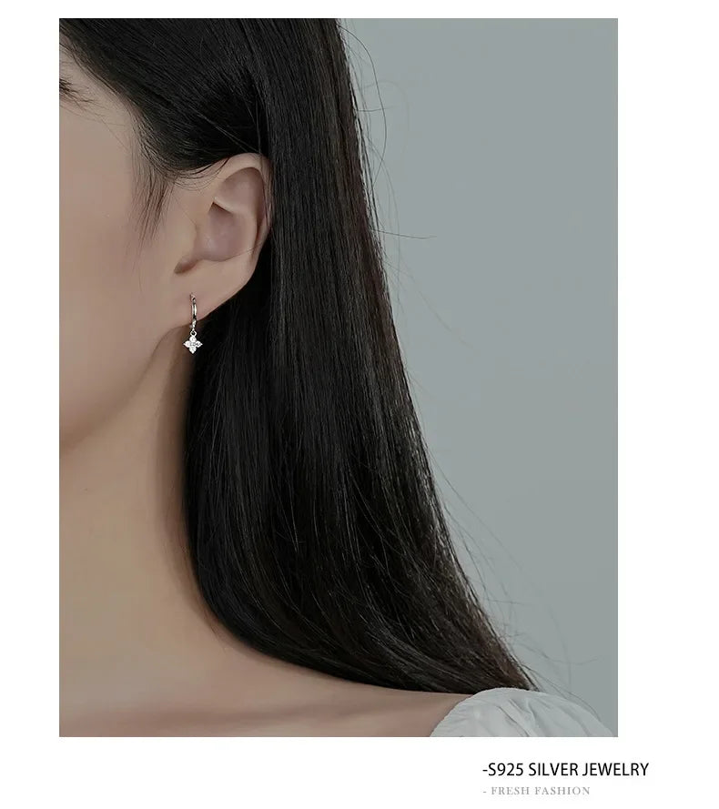 925 Sterling Silver leaf Earrings For Women Trendy Earring Jewelry Prevent Allergy Party Accessories Gift