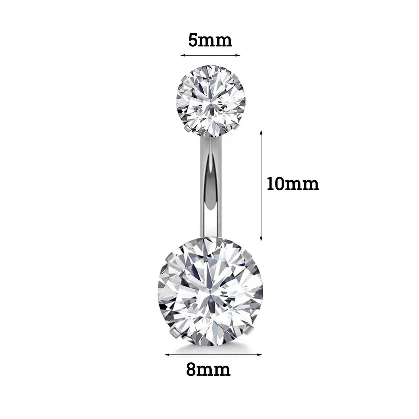 1PC 316L Surgical Steel Belly Button Rings Crystal Piercing Navel Piercing Earring Belly Piercing Sexy Body Jewelry Ombligo
