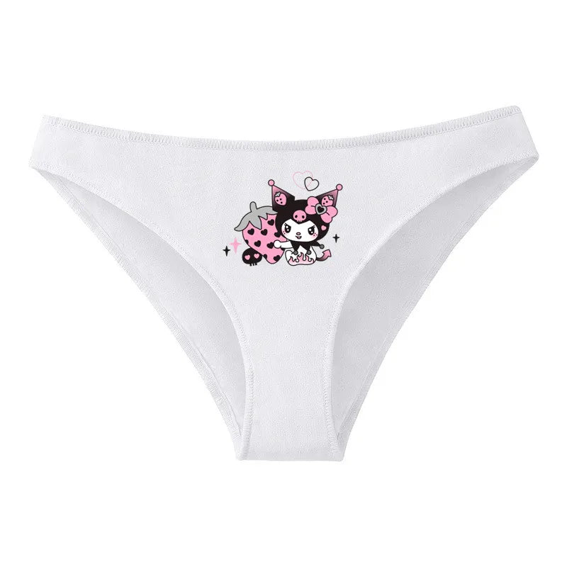 Hello Kitty Pure Cotton Triangle Pants Child Kawaii Pattern Underpants Kuromi Black White Daily Clothes Shorts Birthday Gift