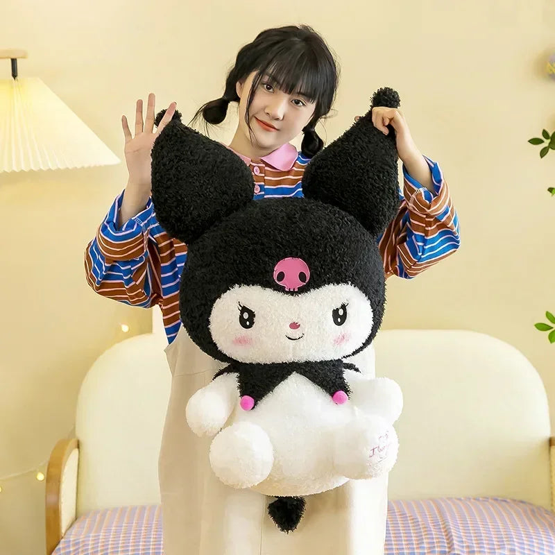 70cm Big Size Sanrio Kuromi Plush Toy Kawaii Stuffed Doll Anime Cartoon Home Decor Plush Cute Pillow Toy Kids Birthday Xmas Gift