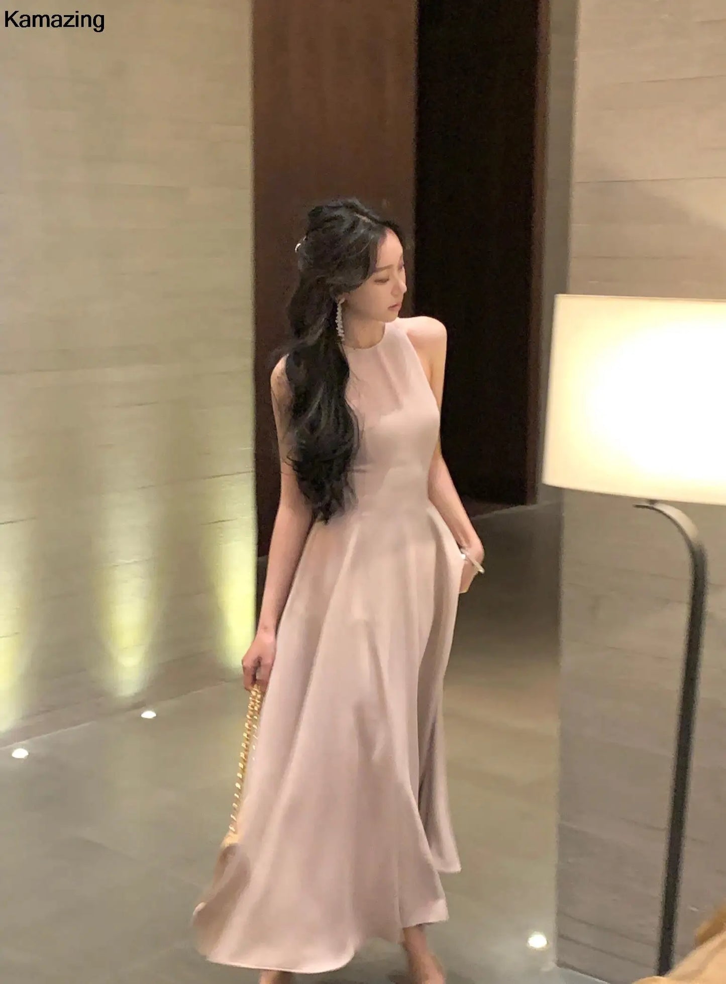 French Romantic A-line Party Dresses Women Elegant Sleeveless Birthday Graduation Midi Dress Summer New Fashion Mujers Robe