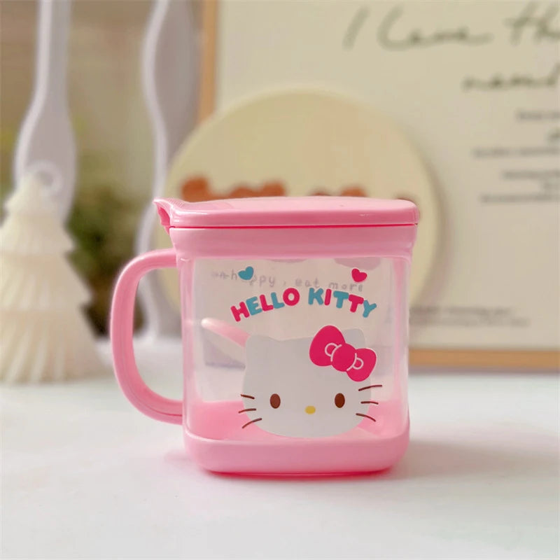 Sanrio Hello Kitty Kitchen Kuromi Melody Cinnamoroll Msg Salt Sugar Jar Seasoning Box Household Seasoning Jar Storage Box