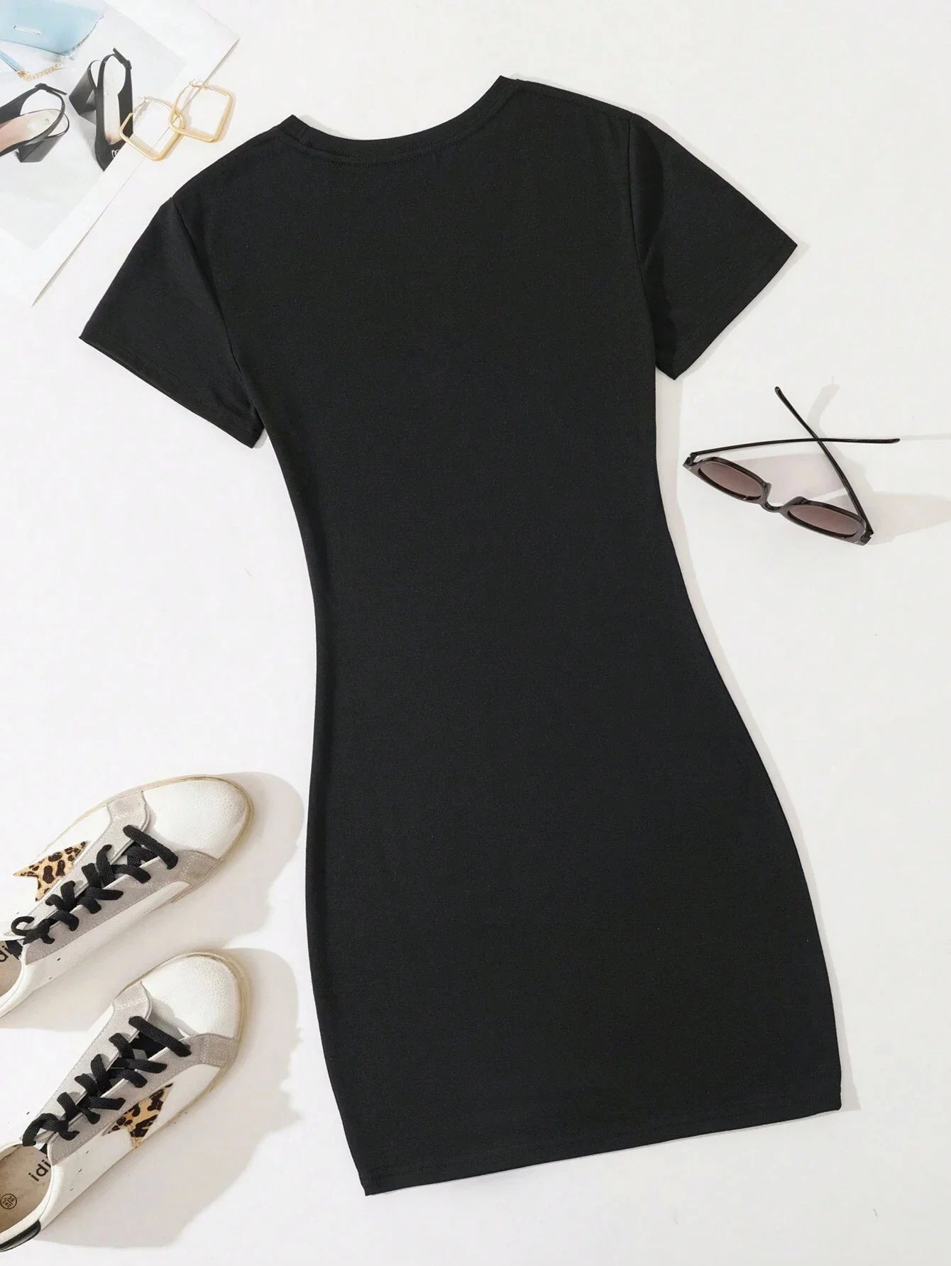 Plus Size Women's Bodycon Dress Short Sleeve Round Neck Casual Ronaldo 7 Graphic Printed Summer Fashion Breathable Dress
