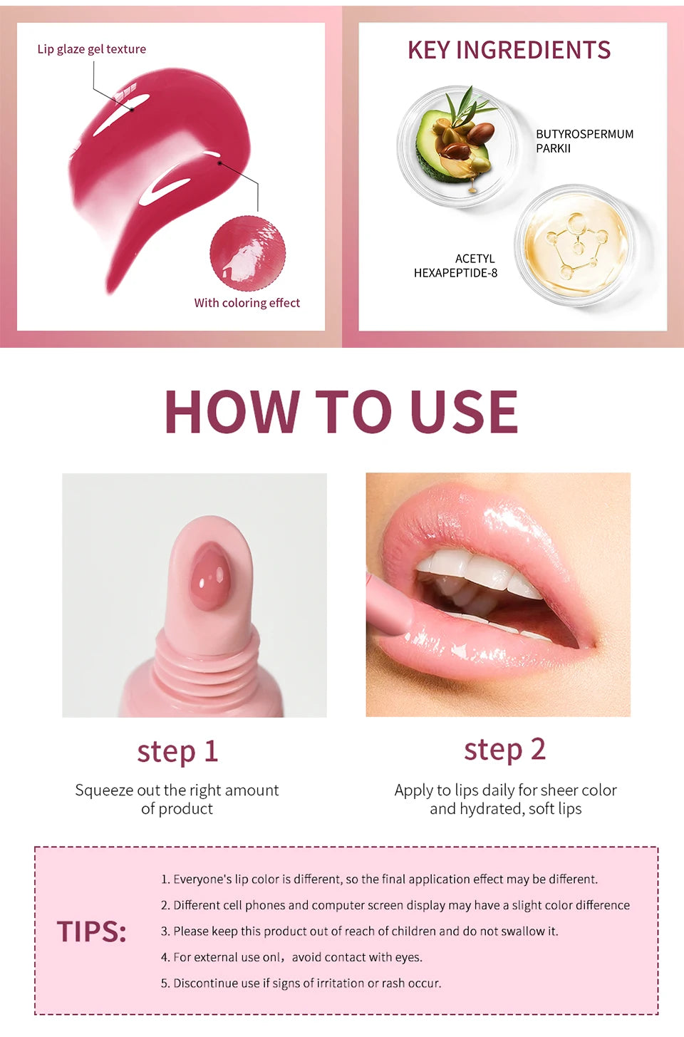 10ml ミラー リップ グレーズ モイスチャライズ ジェリー リップ エンリッチメント オイル ラスティング ウォーター ライト グラス リップ オイル リムーバー ライン リップ プロテクション セラム