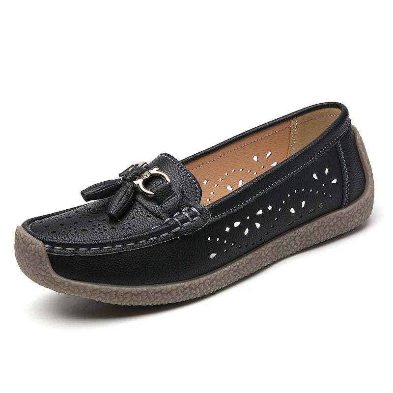 2025 New Loafers Women Summer Fashion Round Toe Nurse Shoes Soft Sole Non-slip Flat Shoes Breathable Casual Sports Women's Shoes