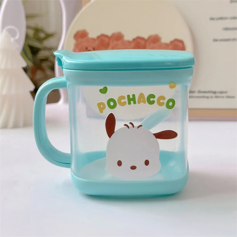 Sanrio Hello Kitty Kitchen Kuromi Melody Cinnamoroll Msg Salt Sugar Jar Seasoning Box Household Seasoning Jar Storage Box