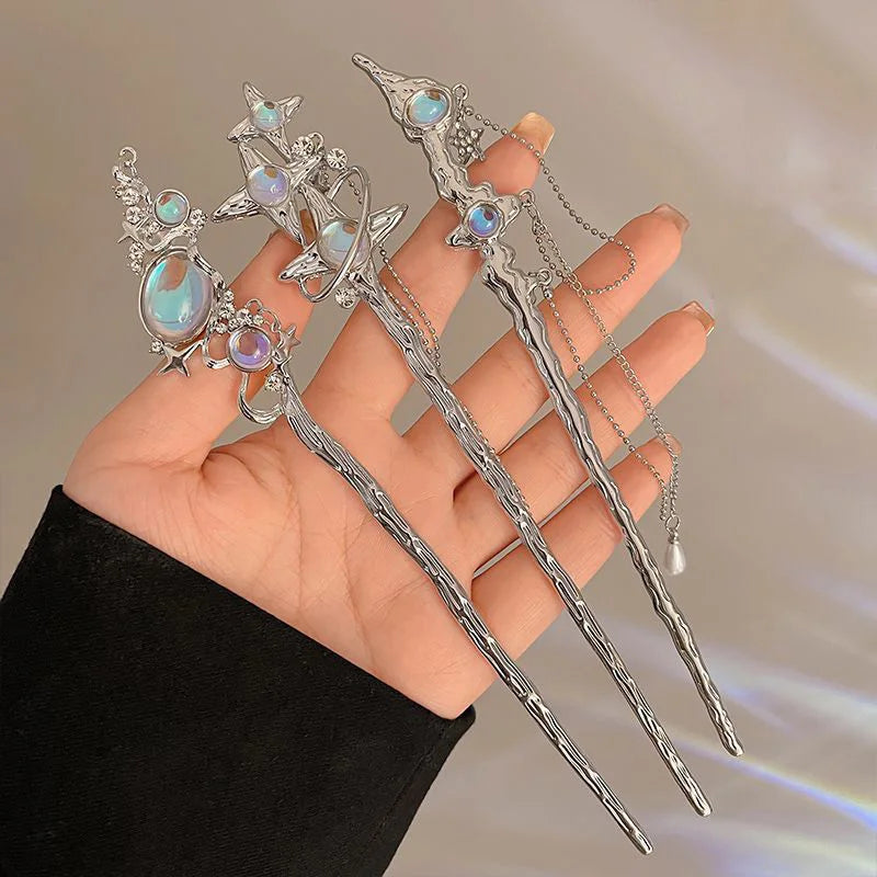 Fashion Chinese Style Hair Stick Hair Needle Moonstone Jewelry Suitable Daily Party Wear Women's Romantic Hair Clip Accessories