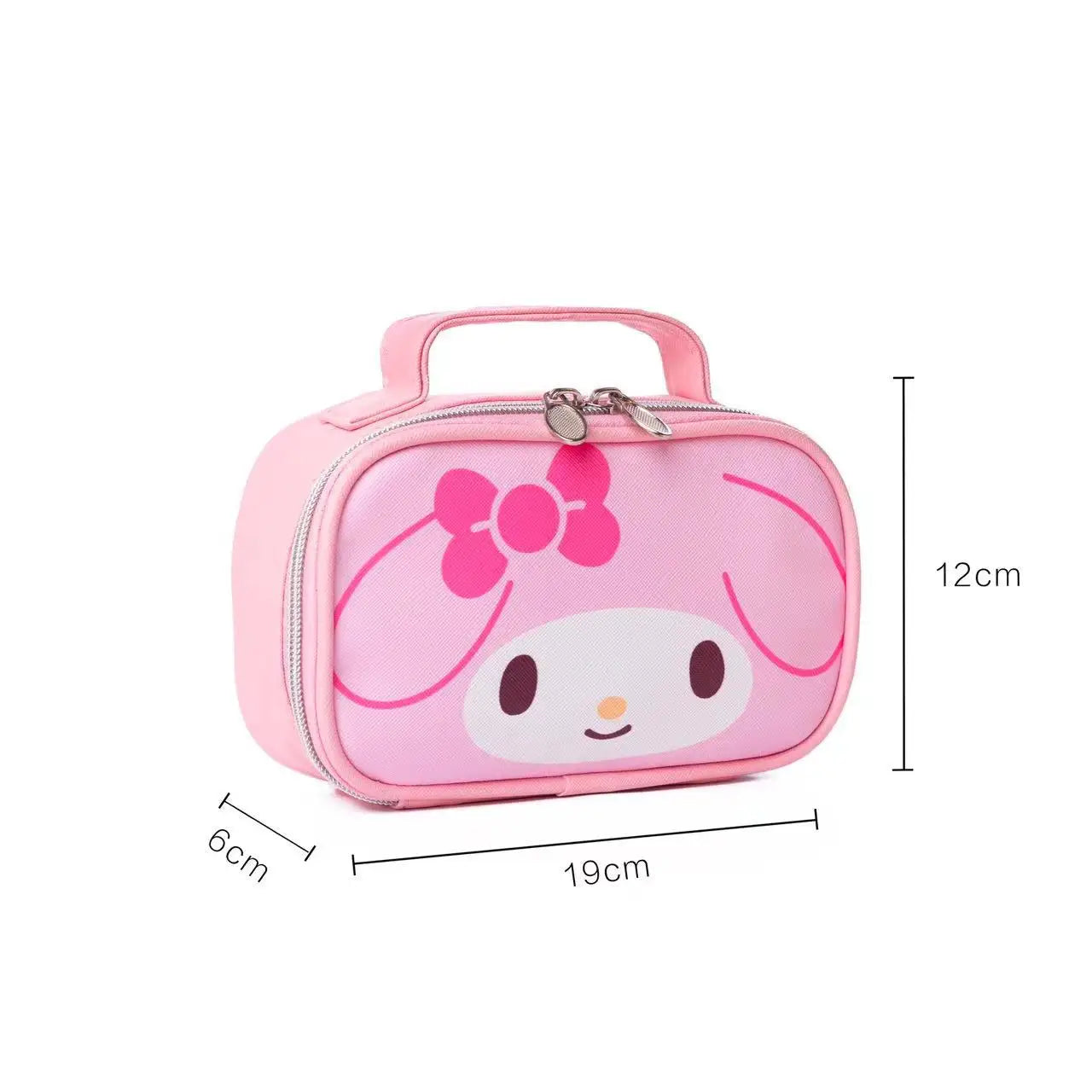 Sanrio Hello Kitty Large Capacity Pencil Case Kuromi My Melody Cartoon PU Cosmetic Bag Portable Student Stationery Storage Bag