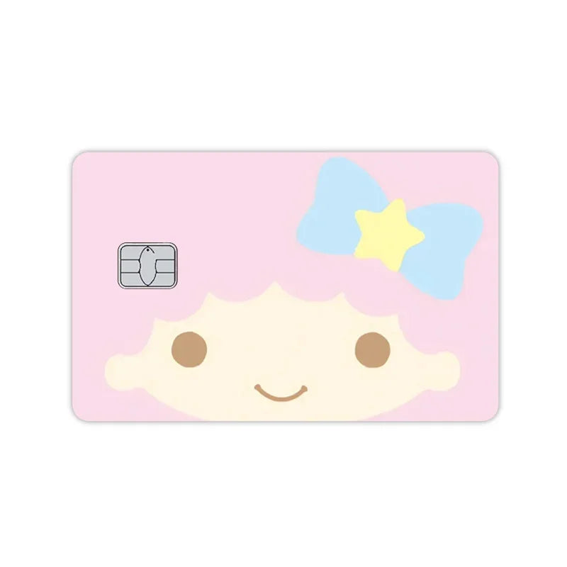 Sanrios Hello Kittys Kuromi Credit Card Skin Stickers for Bank Card Bus Anime Rilakkuma Metro Card Sticker Waterproof Girls Gift