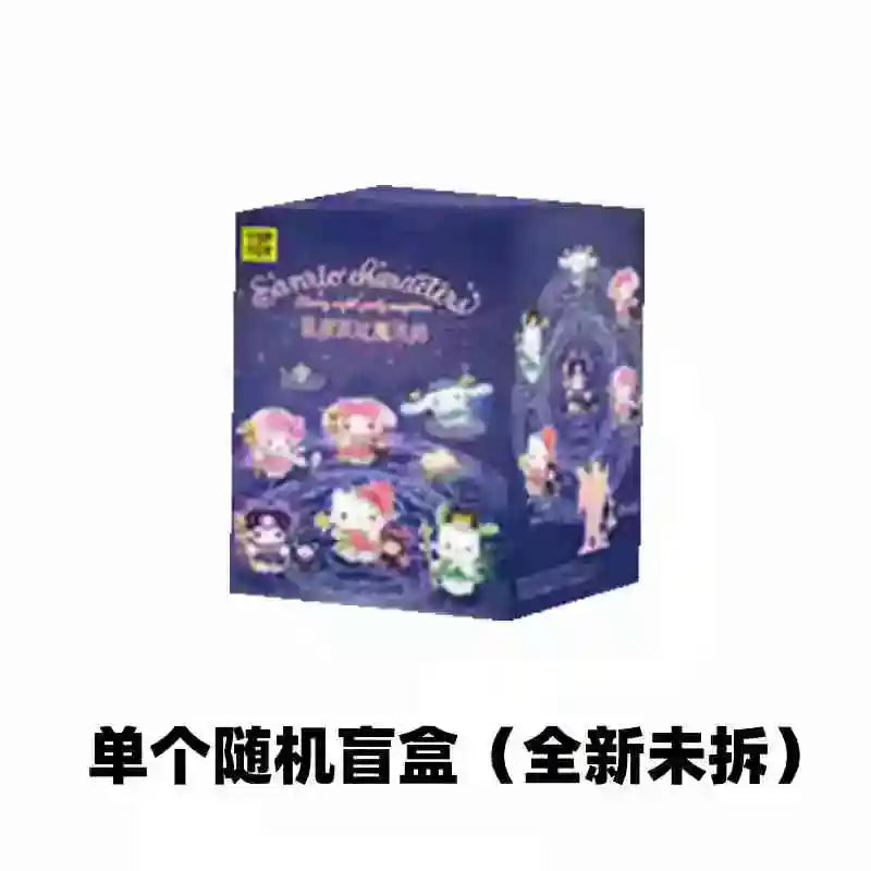 Anime Sanrio Character Starry Night Party Magician Series Blind Box My Melody Kuromi Hellokitty Piano Cute Toy Doll Gift