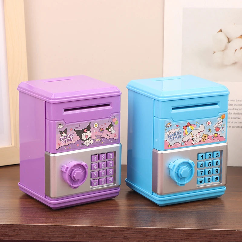1 PCS Sanrio Anime Kawaii Kuromi My Melody Cinnamoroll Safe Shape Children's Piggy Bank Girl Heart Cute Toy Birthday Gift
