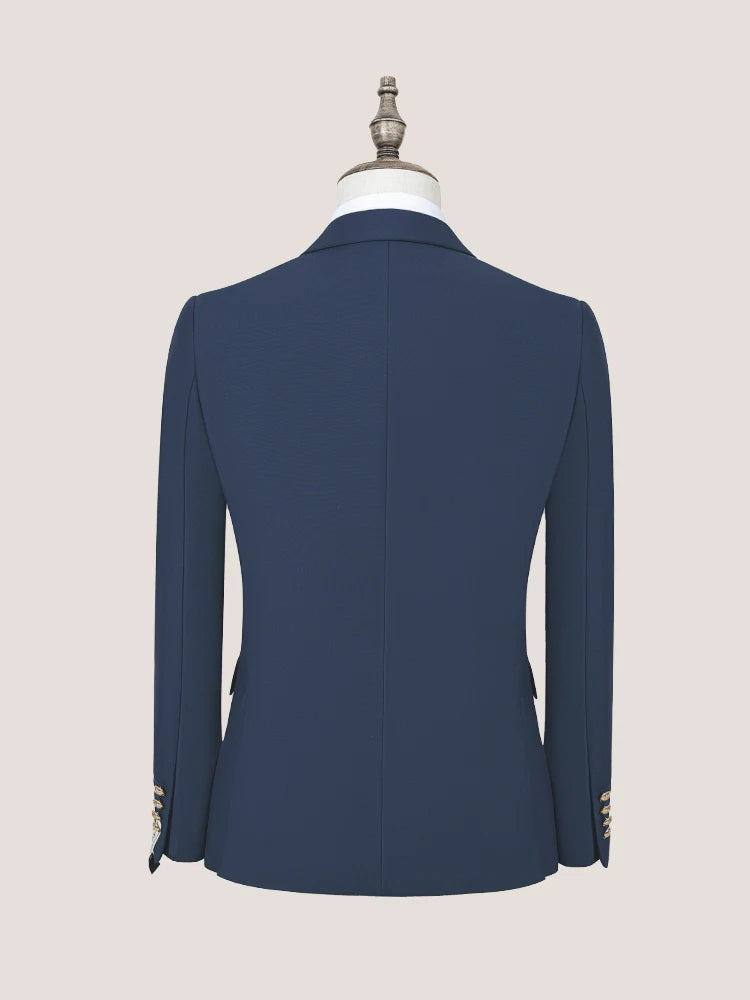 ST Cassy High Quality Men's Suit black Fashionable and Casual Slim Fit Male Groom Wedding Blazers Party Dress Jacket Coat Pants