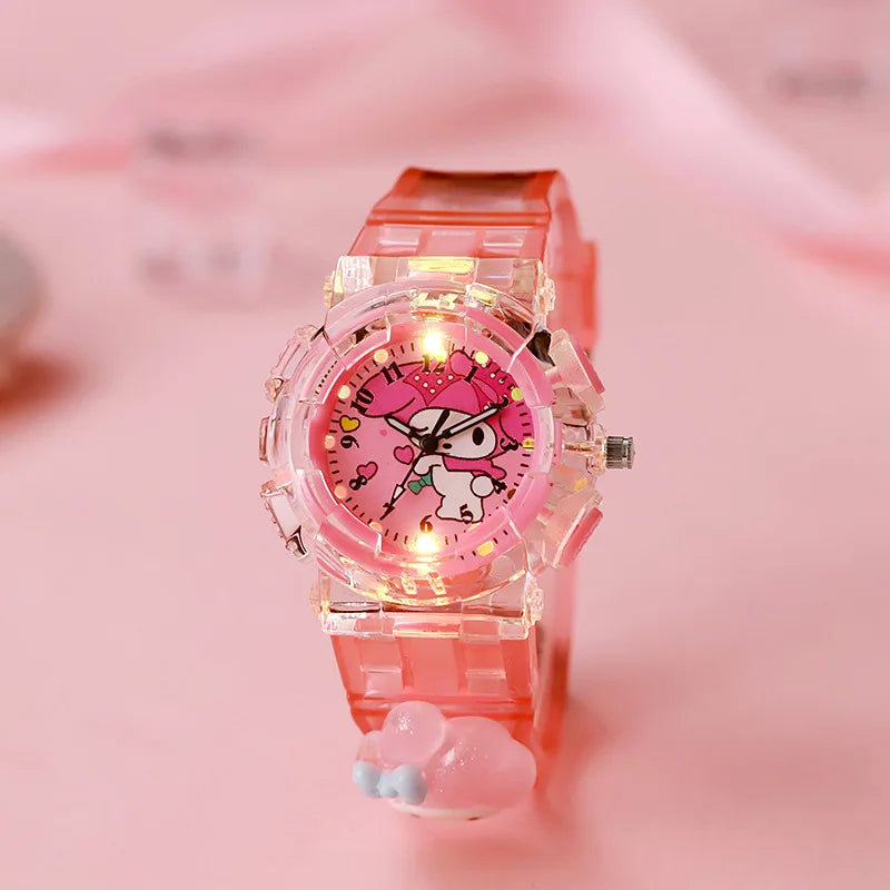 Cartoon Sanrio Kawaii Anime LED Watch Cute Kuromi Melody Pudding Dog Birthday Gifts And Christmas Thanksgiving Gift Toys New