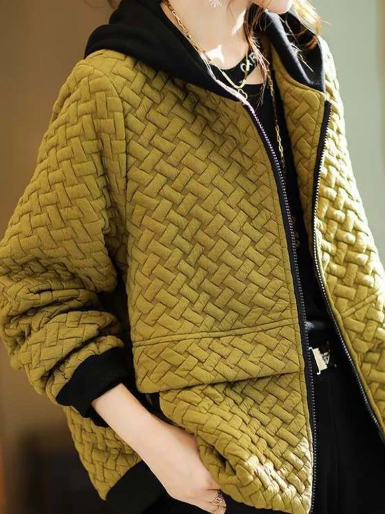 New Autumn Winter Women's Jackets Hooded Jacket Cardigan Coats Luxury Designer Wear Korean Fashion Tops Loose