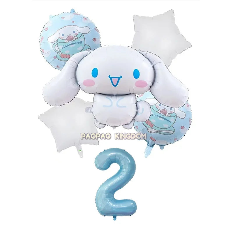Cinnamoroll Kuromi My Melody Anime Kawaii Balloon Baby Shower Party Decoration Metallic Birthday Arrangement Helium Balloons