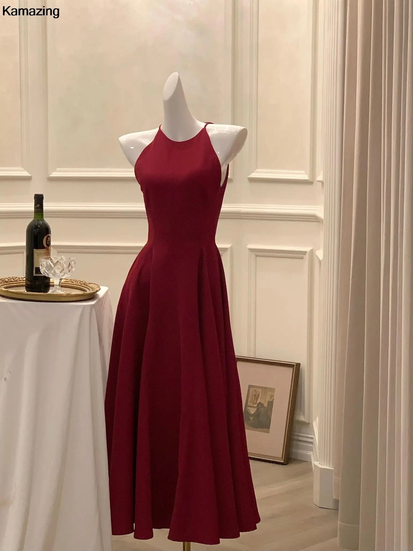 French Romantic A-line Party Dresses Women Elegant Sleeveless Birthday Graduation Midi Dress Summer New Fashion Mujers Robe