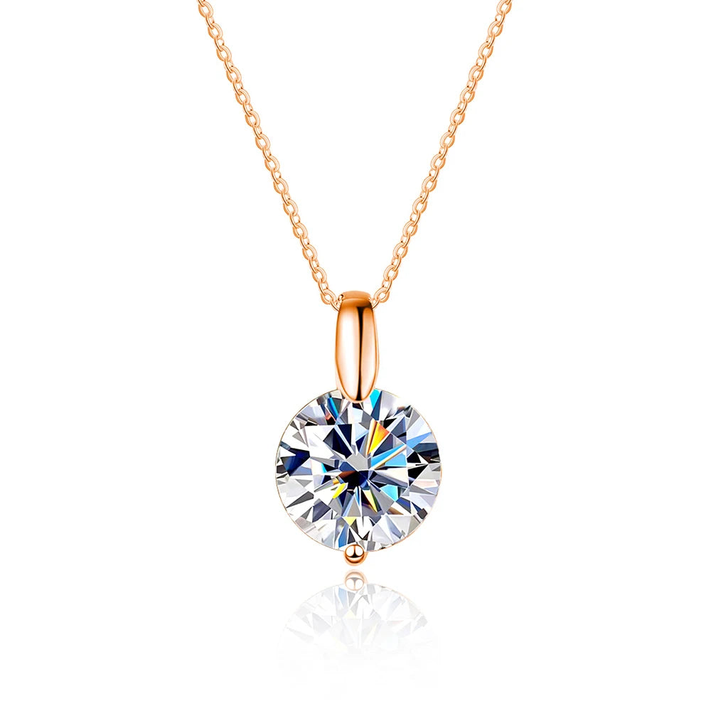 KNOBSPIN D VVS1 モアサナイト ネックレス ダイヤモンド ペンダント 1-3ct GRA認定 s925 スターリングシルバー 18k ネックレス レディース かわいいギフト