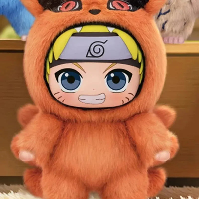 Original BANDAI Eaki Naruto Uzumaki Naruto Blind Box Shippuden Beast Party Series Plush Doll Anime Characters Are Cute Toys Gift