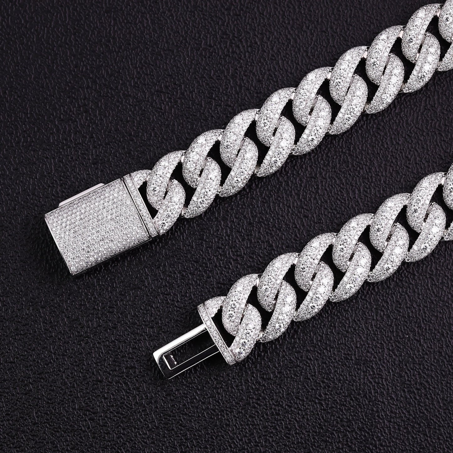 プロヴァンス モアサナイト キューバンチェーン ネックレス メンズ用 S925シルバー 厚さ18mm マイアミキューバンリンク チョーカー レディース ヒップホップ カスタムジュエリー