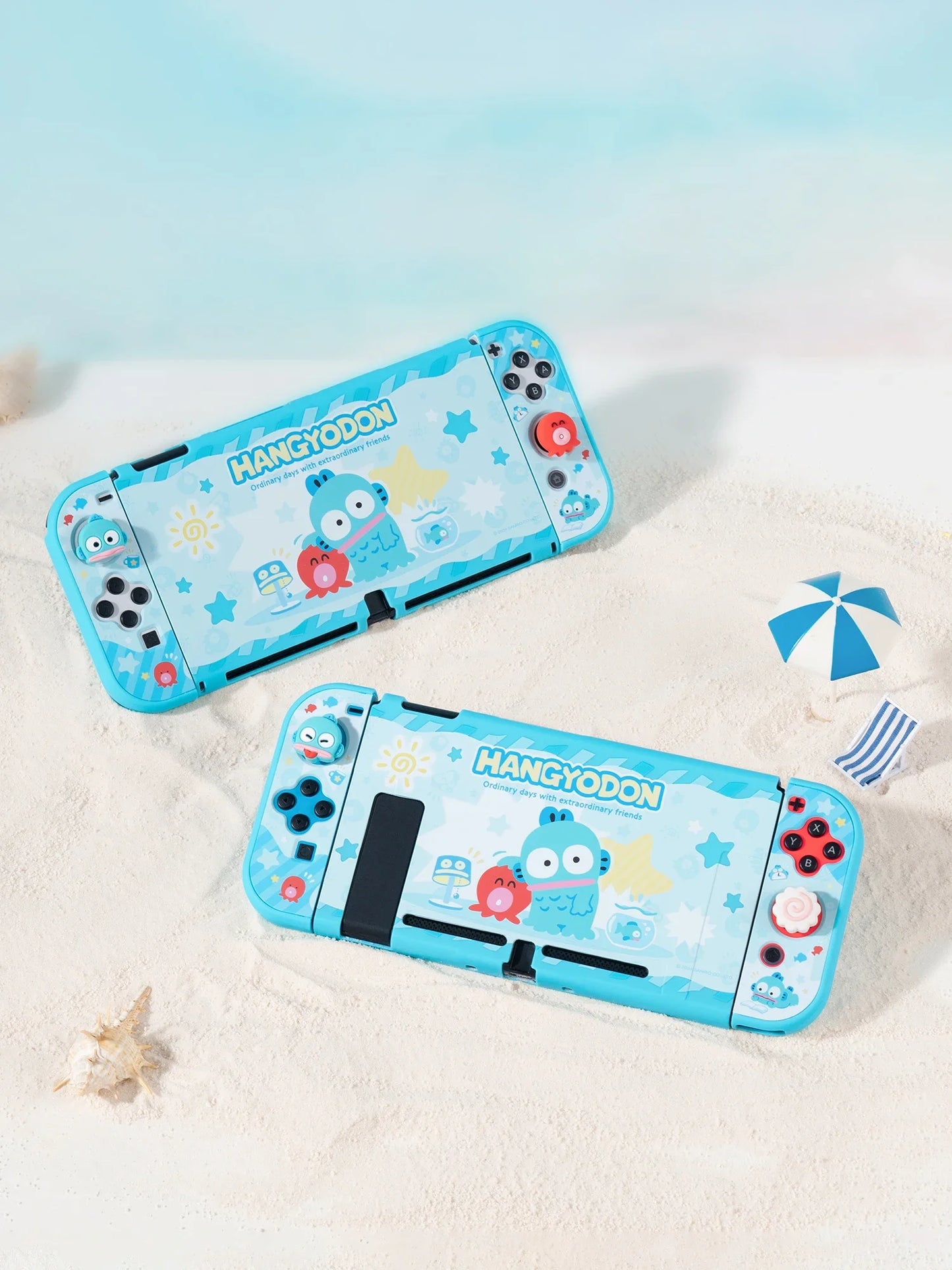 Sanrio Figure Hello Kitty Switch Ns/Oled Protective Case Hard Shell Protective Cover Plug Base Cute Peripheries Game Accessories