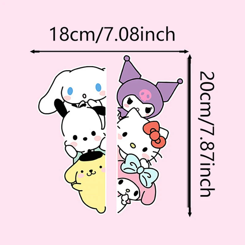 Sanrio Hello Kitty Car Sticker Car Handle Protective Film 3D Cute Car Door Stickers Waterproof Vinyl Decal Car Accessories Decor