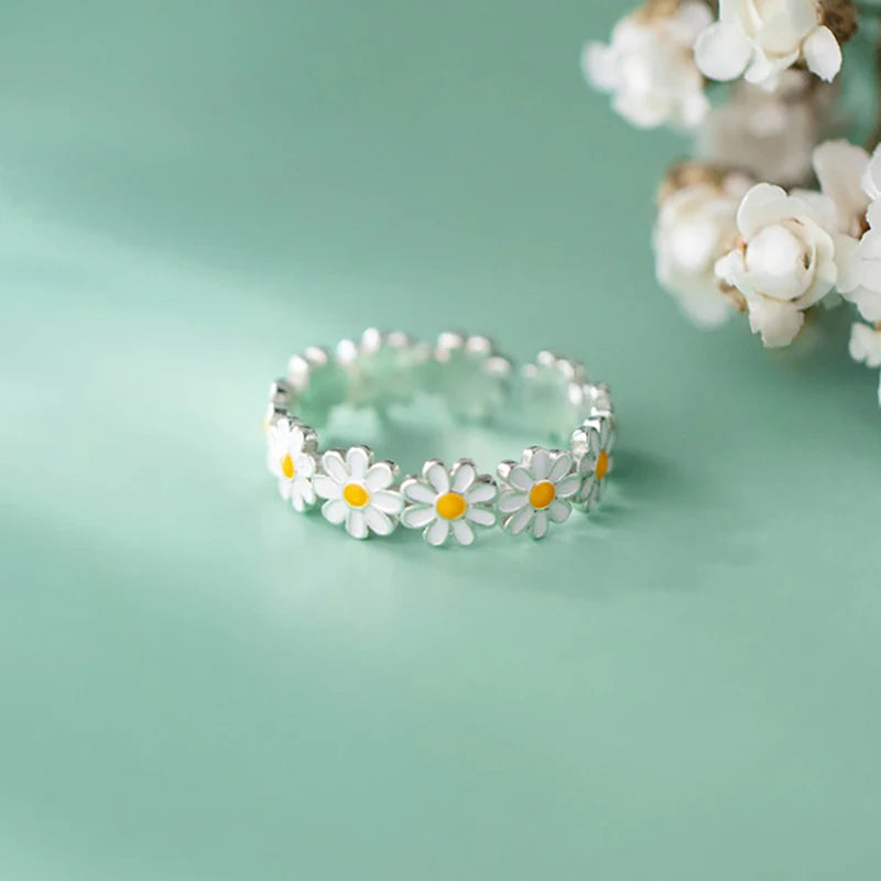 Unique Design Trendy Silver Color Flower Ring for Women Party Gift Free Shippig Items R8445